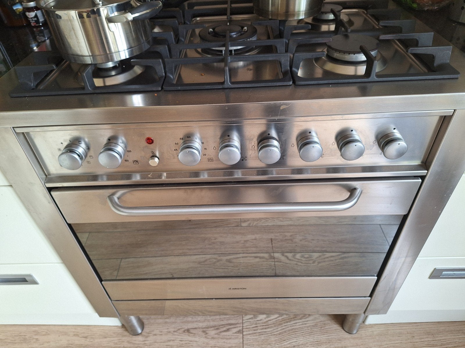5 pits gasfornuis met hete luchtoven, Ophalen, Gebruikt, 60 cm of meer, Gas
