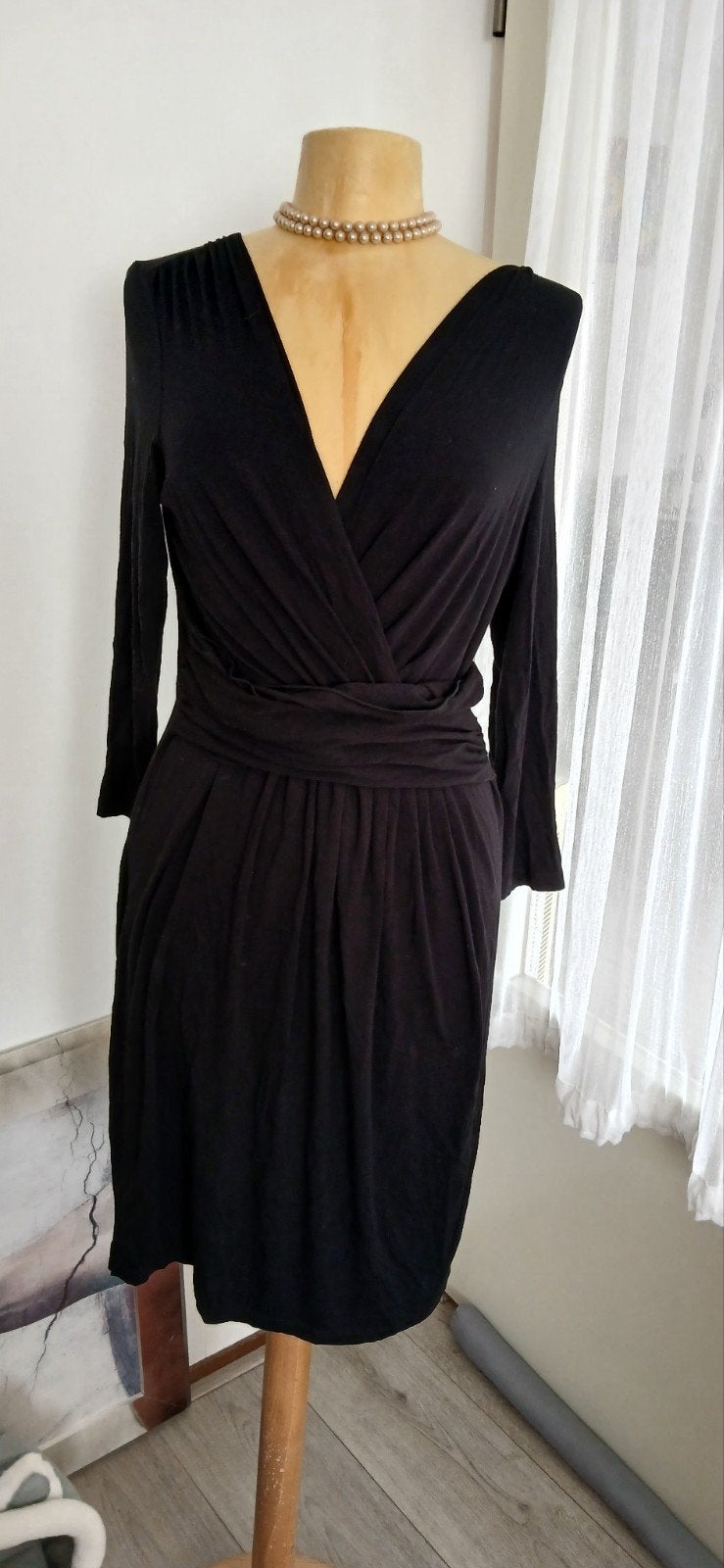 leuke zwarte jurk josephine&co mt 36 38, Josephine & Co, Verzenden, Zwart, Zo goed als nieuw