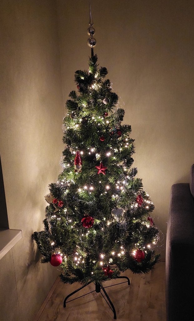 Kerstboom compleet + extra's, Ophalen, Gebruikt