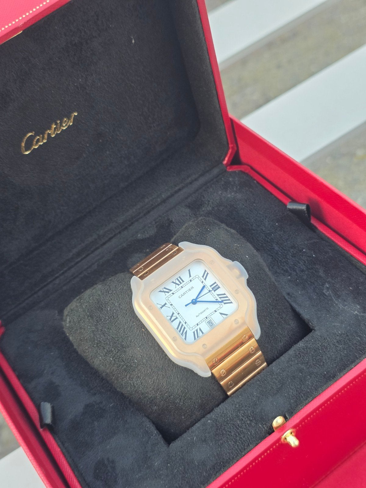 cartier santos rosé, Overige merken, Polshorloge, Nieuw, Ophalen of Verzenden