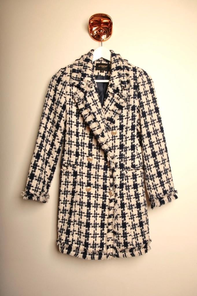 ATTENTIF Fijne en leuke voorjaars jas Maat 34 Nieuw!, Beige, Nieuw, Ophalen of Verzenden, Maat 34 (XS) of kleiner