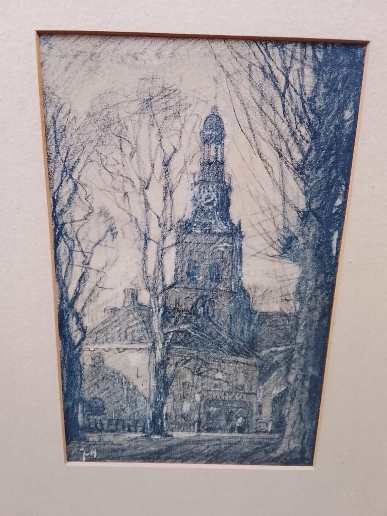Antieke tekening jo koster van Hattem?, Antiek en Kunst, Ophalen of Verzenden