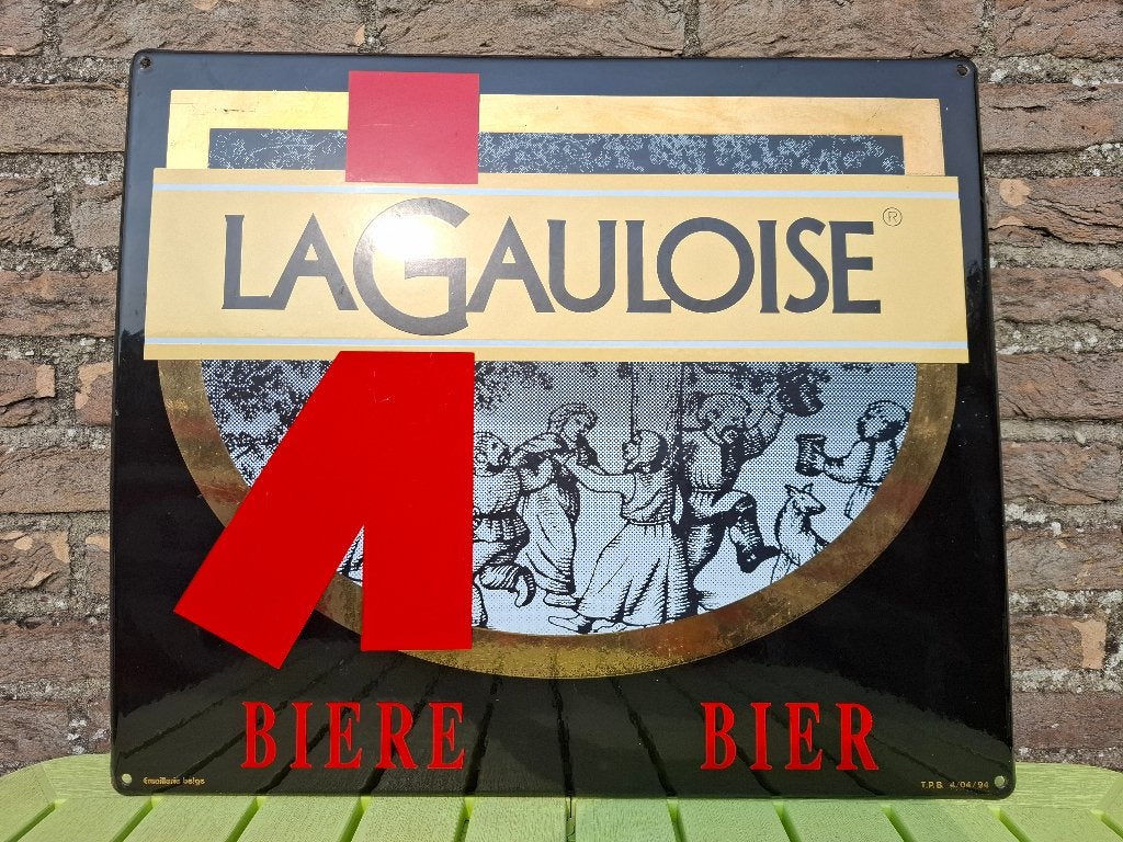 Emaillebord La Gauloise bier, Ophalen of Verzenden, Nieuw, Reclamebord, Plaat of Schild, Overige merken