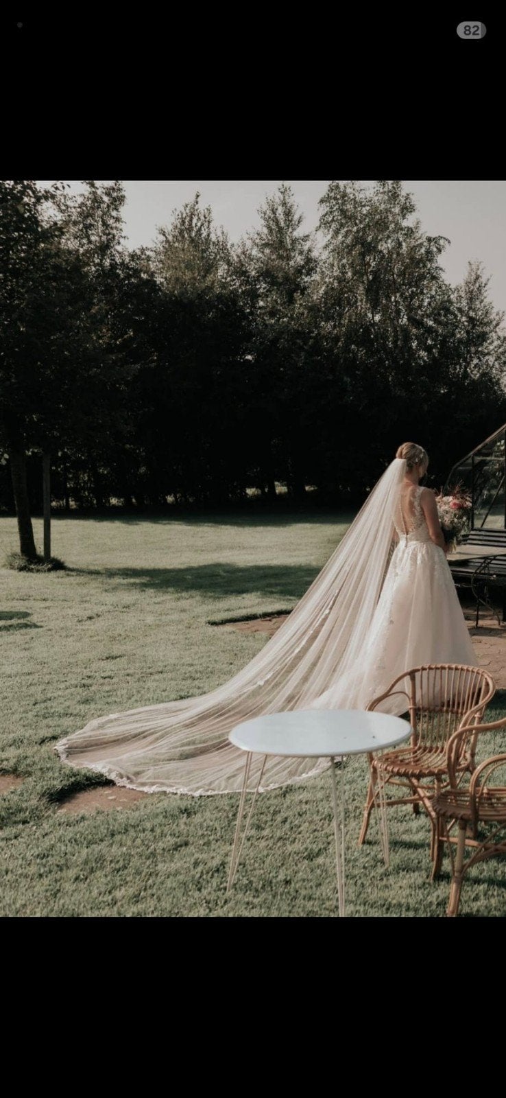Elegante trouwsluier met kanten details, Ophalen, Wit, Accessoires, Onbekend
