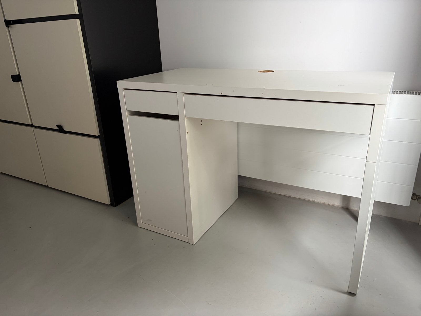 IKEA MICKE bureau wit met lades en opbergkastje, Ophalen, Gebruikt, Met lades, IKEA