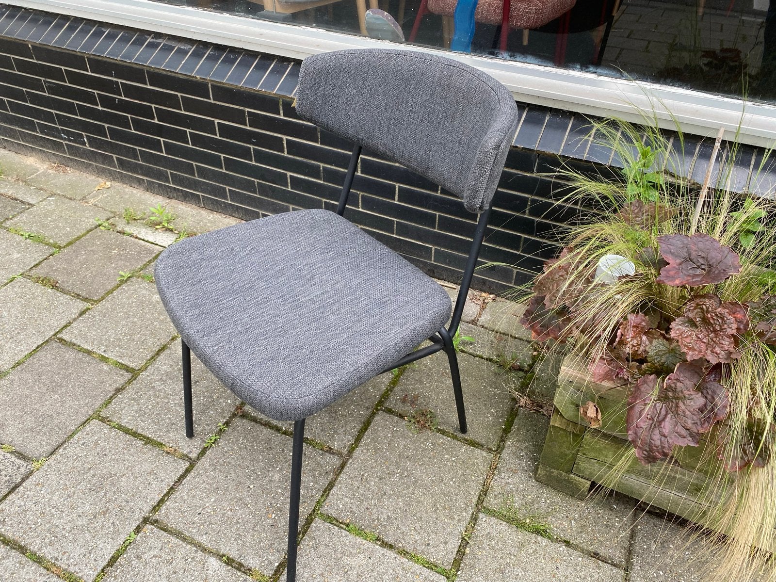 Grijze showroom stoel - Van 159 nu 49 euro!, Ophalen, Zo goed als nieuw, Eén, Stof
