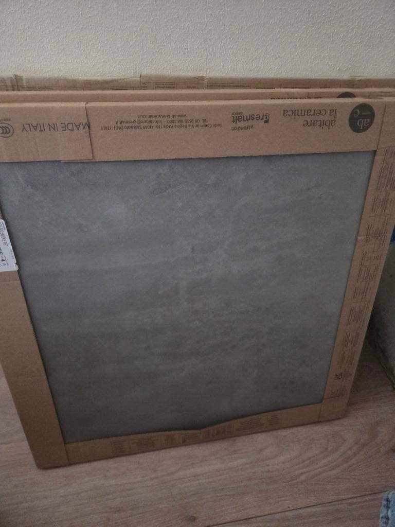 2 pakken 60x60 tegels smoke grijs - Abitare La Ceramica, 60 cm of meer, Nieuw, Ophalen of Verzenden, Minder dan 5 m²