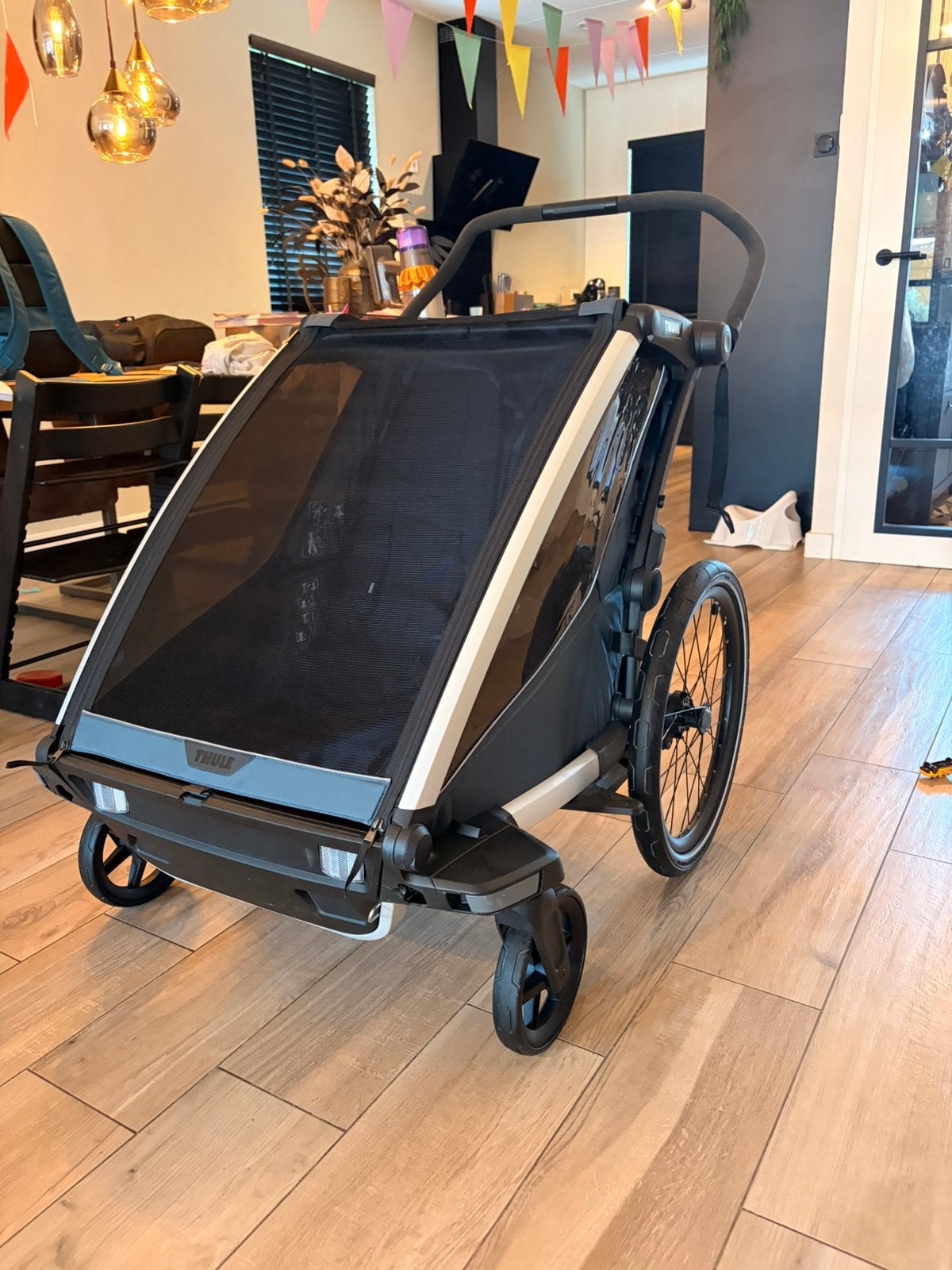 Mooie thule Chariot cross double 2, Ophalen, Vering, Zo goed als nieuw, Kinderkar