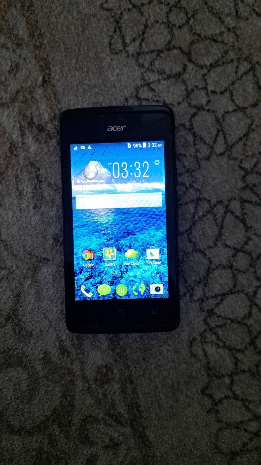 Acer telefoon met gebroken scherm, werkt nog, Ophalen of Verzenden, Gebruikt, Zonder abonnement, Zonder simlock