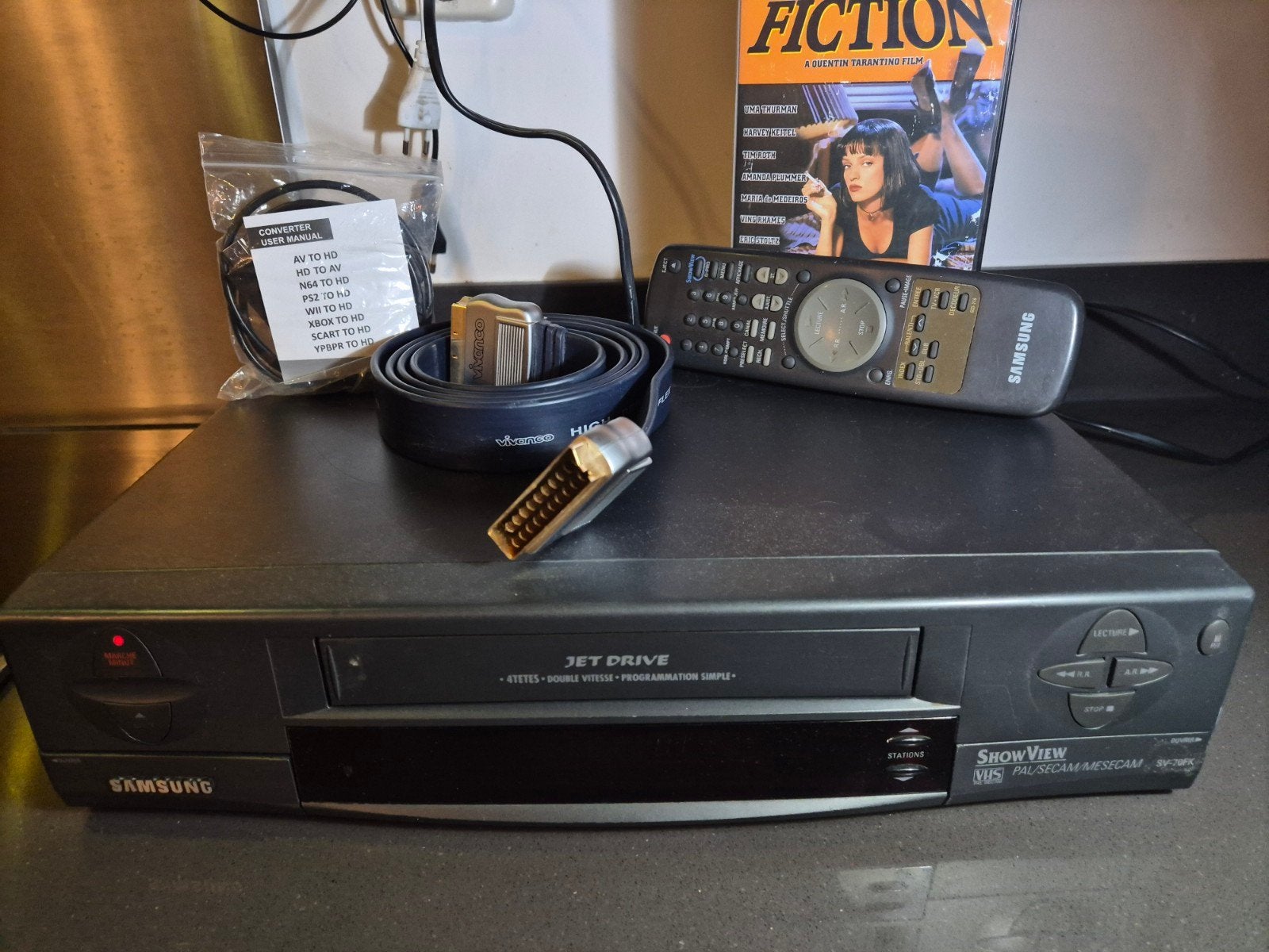 Samsung VHS VCR SV-70FK - Werkend + AB, SCART2HDMI, GldScart, Ophalen of Verzenden, Gebruikt, VHS-speler of -recorder