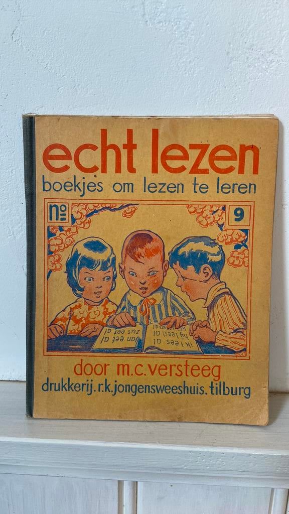 Oud kinder lees boekje : echt lezen, Antiek en Kunst, Ophalen of Verzenden