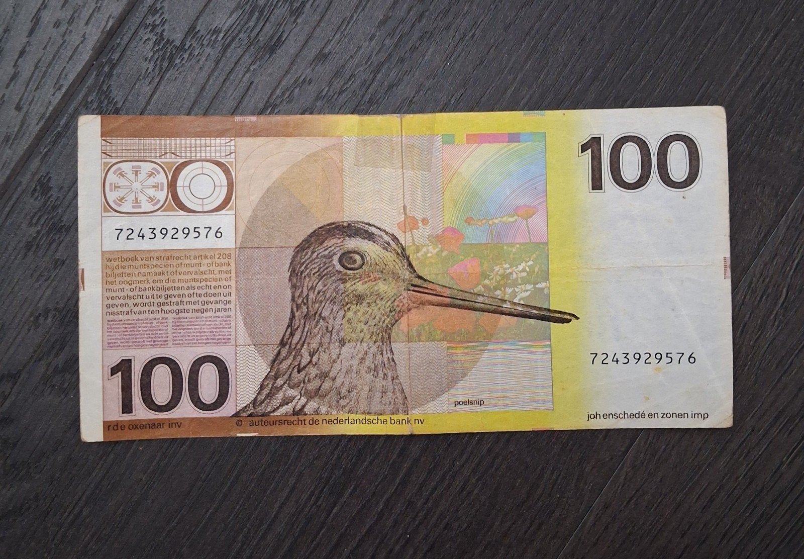 Nette Poelsnip 1977., Ophalen of Verzenden, 100 gulden, Los biljet