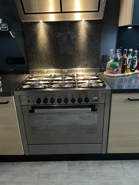 Pelgrim RVS gasfornuis 6 pits 90cm, Witgoed en Apparatuur, Fornuizen, Ophalen, Gebruikt, 60 cm of meer, Gas