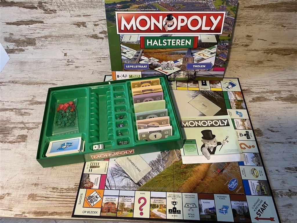 Monopoly Halsteren orginele versie [s649], Hobby en Vrije tijd, Gezelschapsspellen | Bordspellen, Verzenden, Zo goed als nieuw