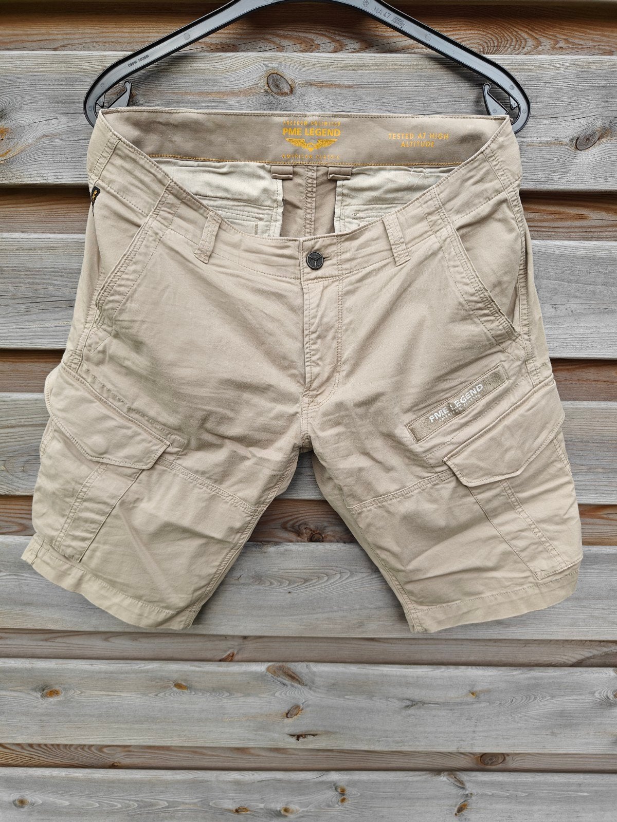 Zeer nette PME Legend Nordrop korte broek mt 34, Kleding | Heren, Broeken en Pantalons, Maat 52/54 (L), Verzenden, Beige, Pme Legend