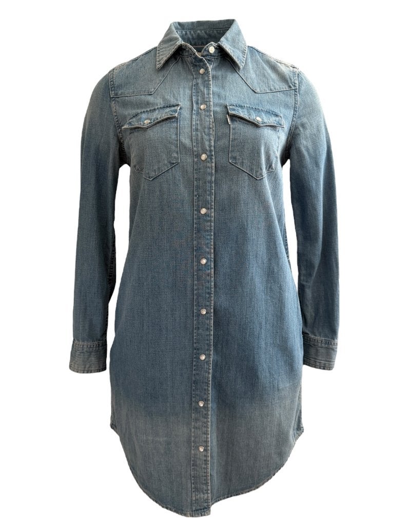 Levi's jurk S, Blauw, Ophalen of Verzenden, Zo goed als nieuw, Boven de knie