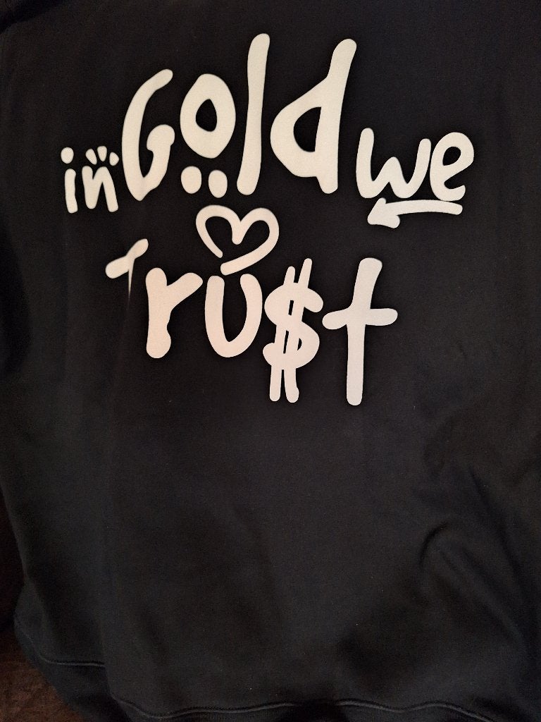 Hoody zwart Gold trust, Kleding | Heren, Truien en Vesten, Ophalen, Zwart, Zo goed als nieuw, In Gold We Trust