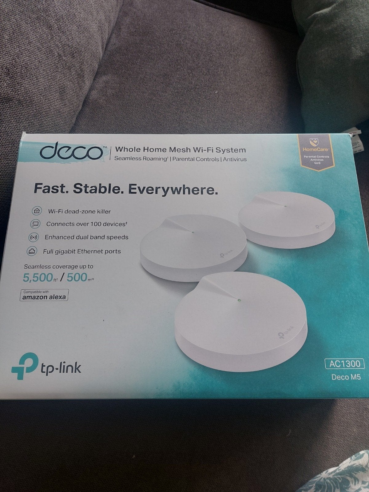TP-Link Deco M5 Whole Home Mesh Wi-Fi Systeem AC1300, Computers en Software, Ophalen of Verzenden, Zo goed als nieuw, Router, TP-Link