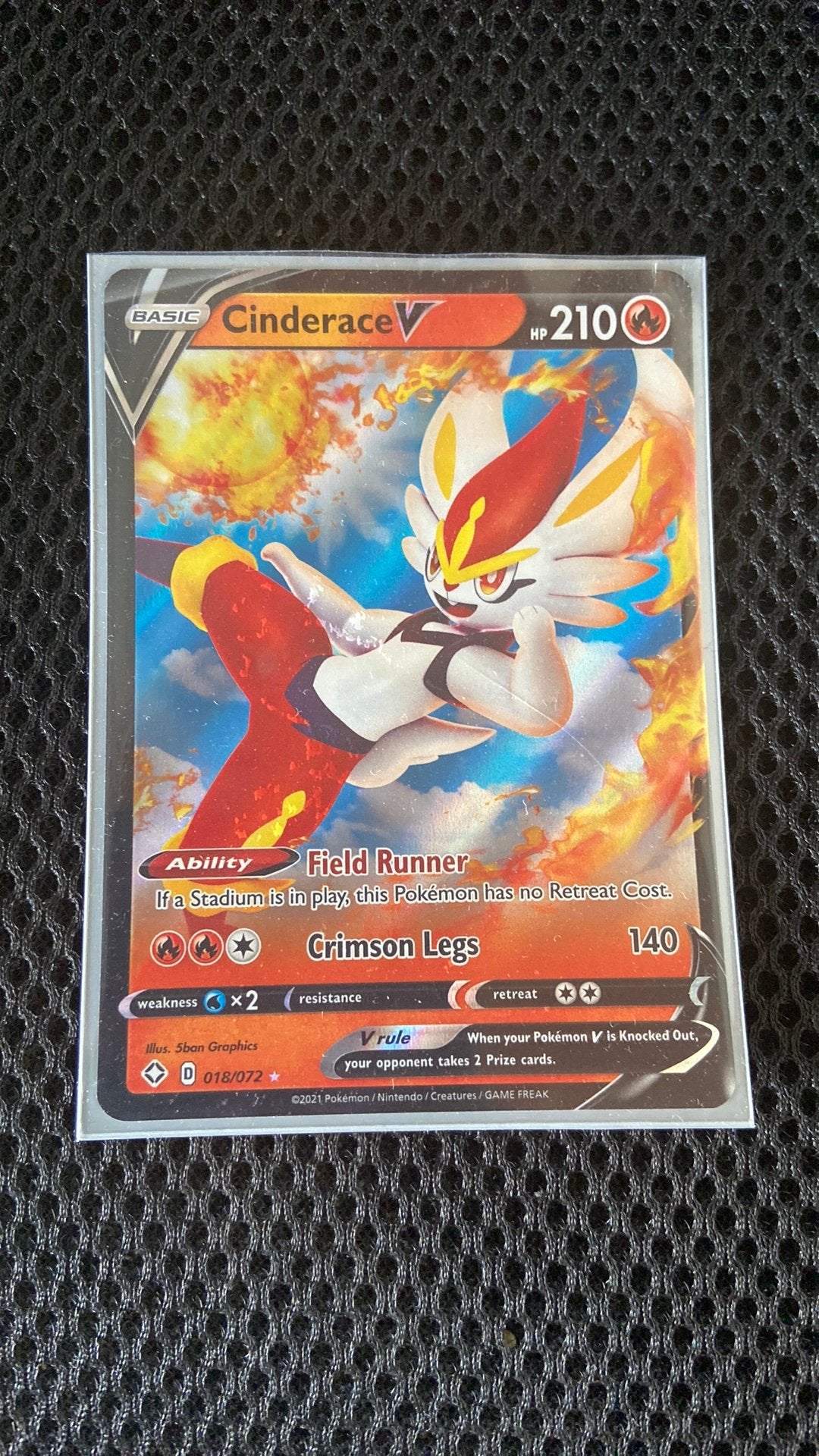 cinderace v 018/072 pokemon, Ophalen of Verzenden, Zo goed als nieuw