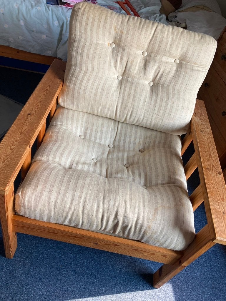 Vintage Ikea stoel (75 x 75 x 70 cm), Huis en Inrichting, Stoelen, Ophalen, Gebruikt, Bruin, Eén