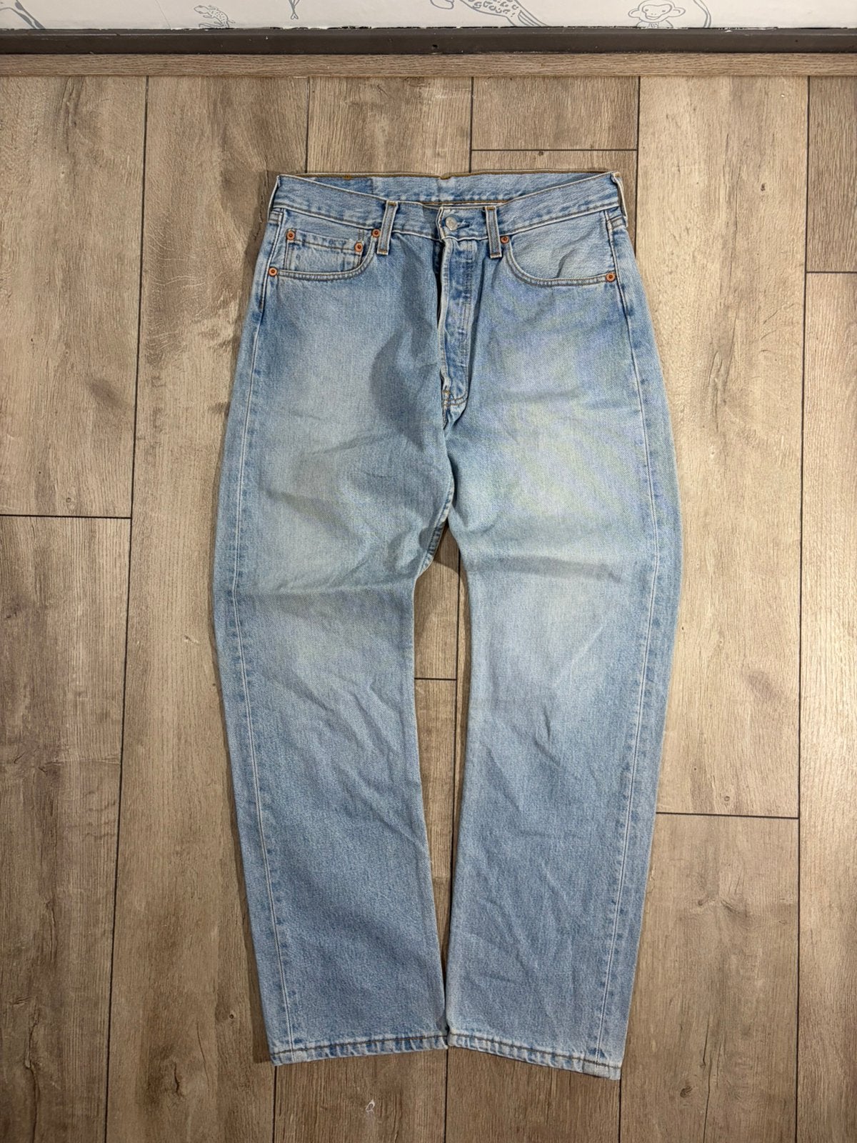 Levi’s 501 Jeans W32 L30 Lichtblauw | Heren | Vintage Look, Ophalen of Verzenden, Zo goed als nieuw, Blauw, W32 (confectie 46) of kleiner