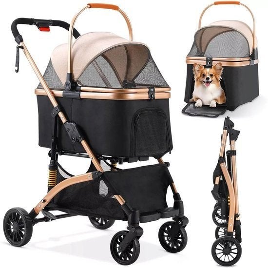 Hondenbuggy - 2-in-1 Wagen - Huisdieren - Vouwbare - Afneemb, Corvance B.V., Verzenden, Nieuw, Corvancebol@gmail.com