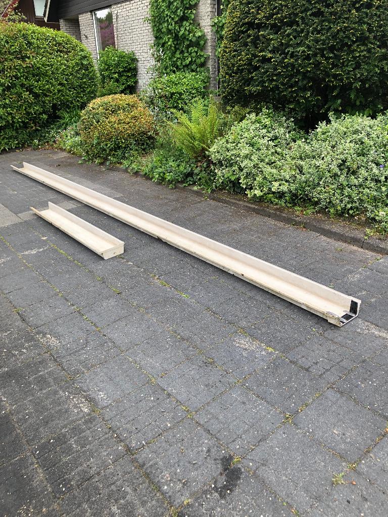 Bakgoot kleur Wit, Ophalen, Gebruikt, Pvc, 6 meter of meer