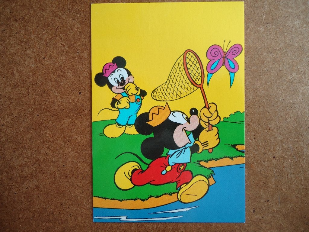 (438) DISNEYKAART: Neefjes Mickey Mouse, Puk en Max, Verzenden, 1980 tot heden, Ongelopen, Overige thema's