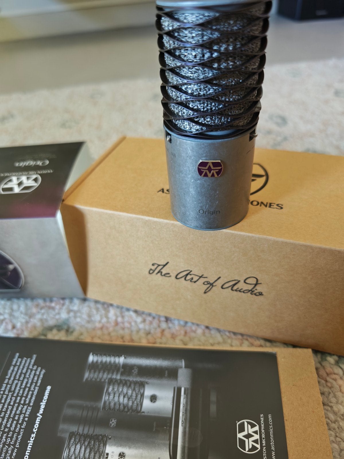 Aston origin studio microfoon, Muziek en Instrumenten, Ophalen of Verzenden, Zo goed als nieuw, Studiomicrofoon