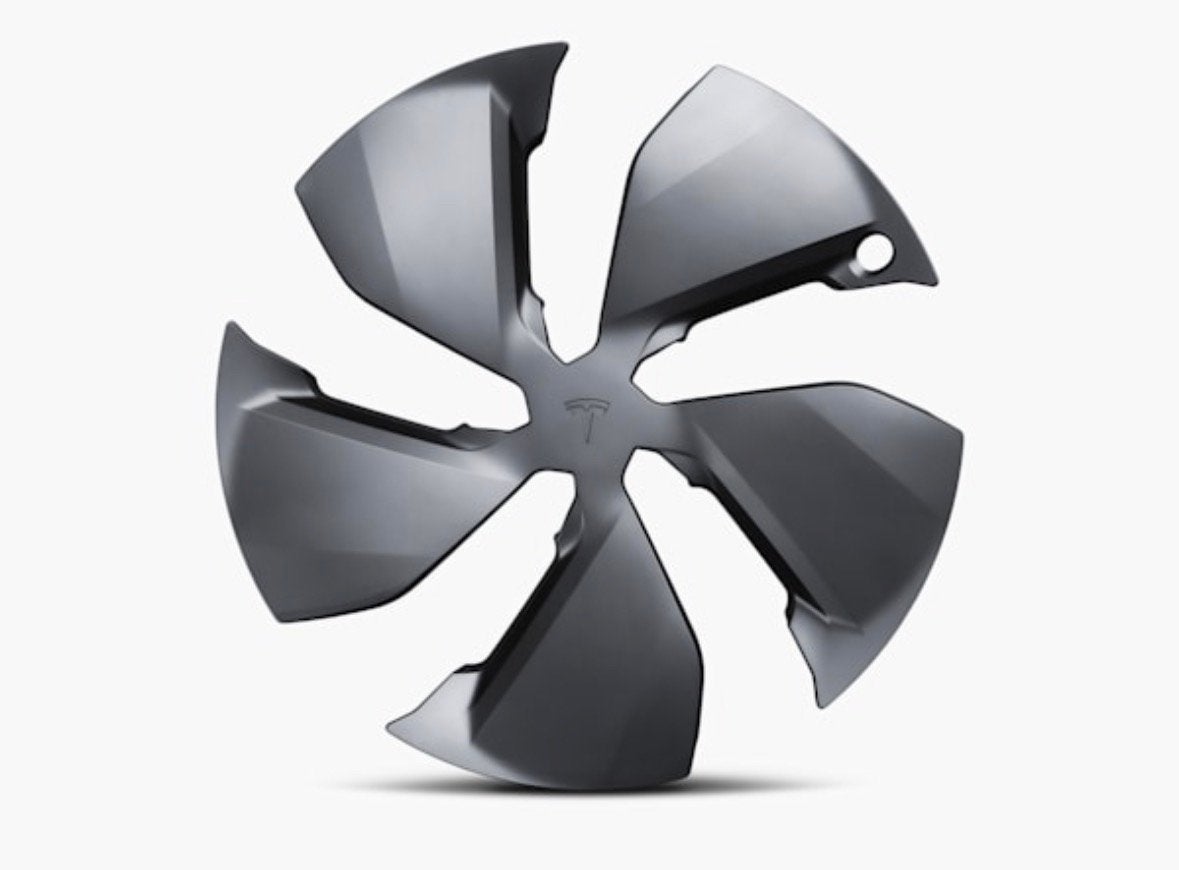 4x 19 inch Tesla Crossflow Aerocaps Model Y