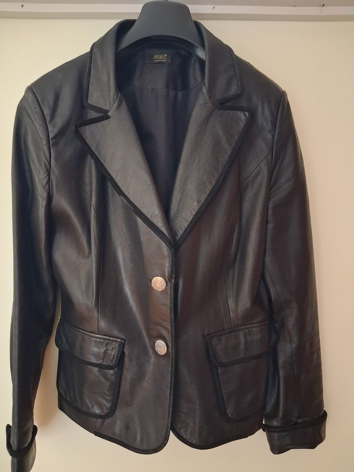 zacht leder Colbert mt 40, Kleding | Dames, Ophalen of Verzenden, Zo goed als nieuw, Maat 38/40 (M), Zwart