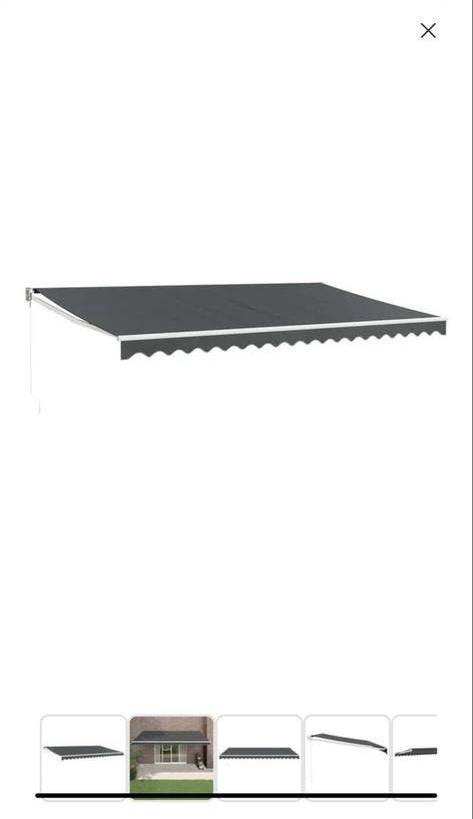 Luifel - Antraciet - 500x300 cm, Ophalen, 450 cm of meer, Zo goed als nieuw, 150 tot 300 cm