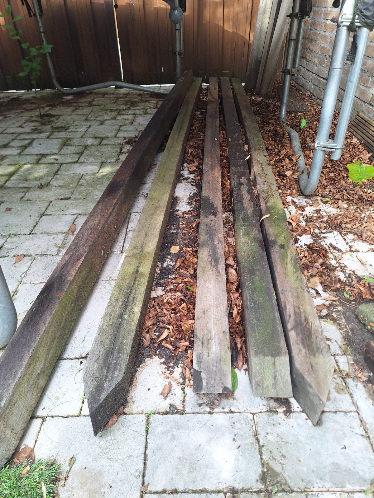 AZOBE Hardhouten palen, Tuin en Terras, Palen, Balken en Planken, Ophalen, Nieuw, 250 cm of meer, Palen