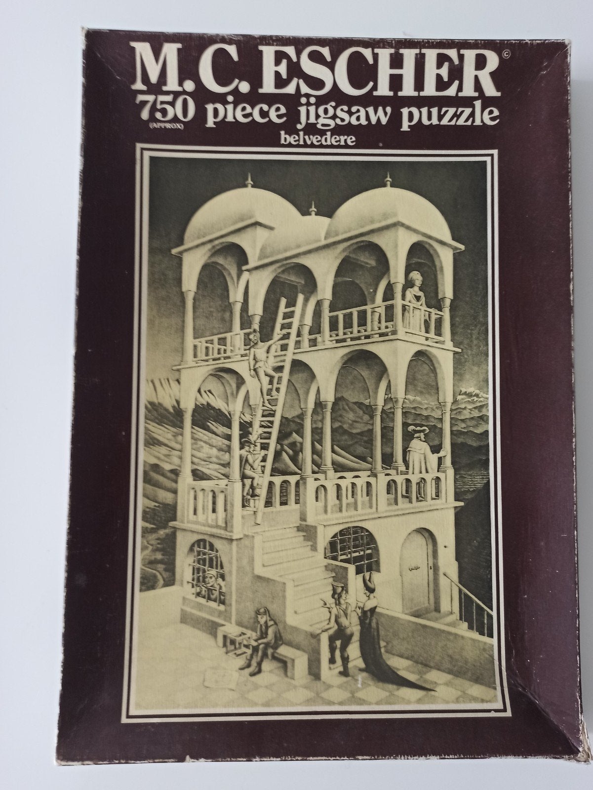 M.C. Escher Belvedere 750 stukjes legpuzzel, Ophalen of Verzenden, 500 t/m 1500 stukjes, Gebruikt, Legpuzzel