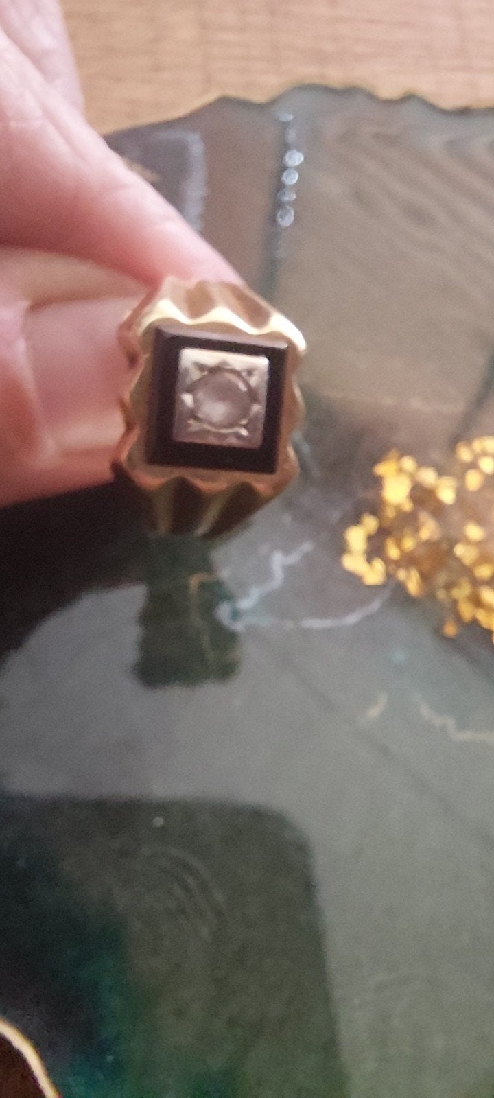 Gouden zegelring heren, Gebruikt, 19 tot 20, Heer, Ophalen of Verzenden