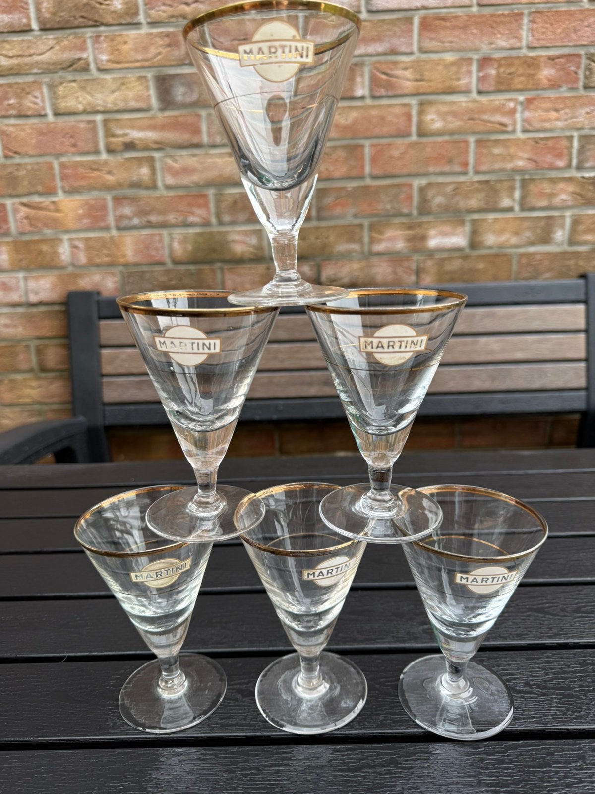6 vintage Martini glaasjes, Ophalen