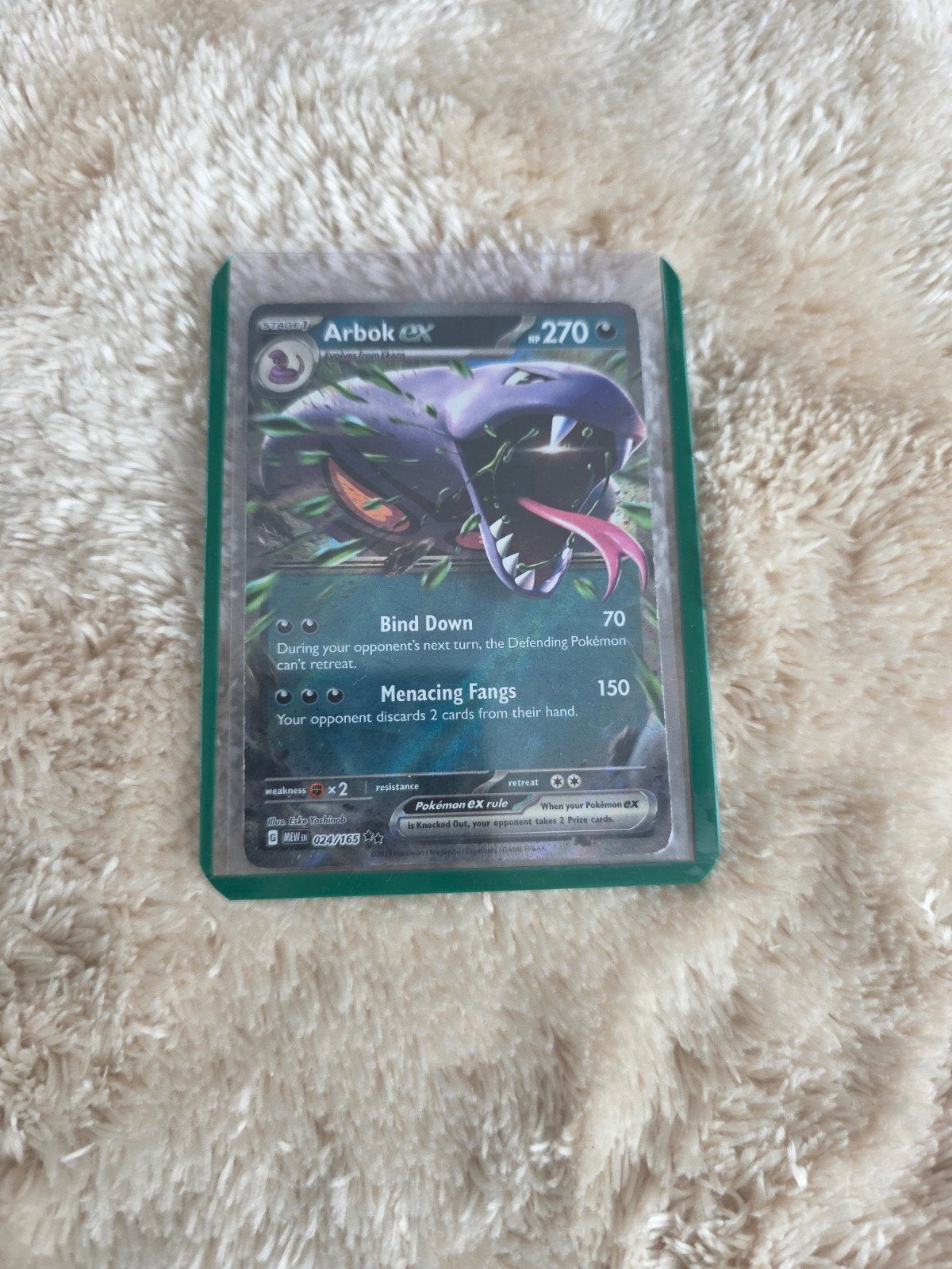 Pokémon Kaart: Arbok ex (SV0270) - Zo goed als nieuw, Ophalen of Verzenden, Zo goed als nieuw, Losse kaart