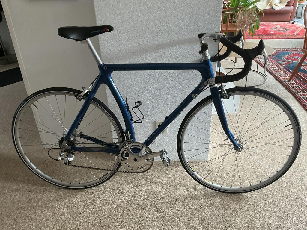 Vintage carbon Aegis 56cm racefiets, dura ace, mavic, 28 inch, Gebruikt, Carbon, 15 tot 20 versnellingen