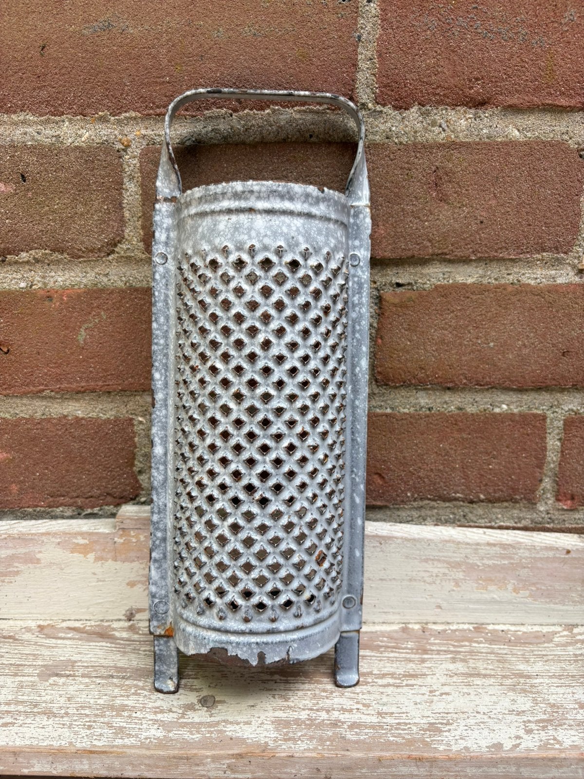 Rasp grijs gewolkt emaille, Ophalen of Verzenden