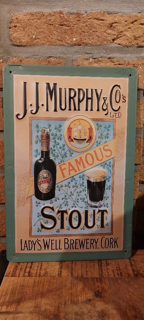 Reclamebord Murphy & Co Stout, Ophalen of Verzenden, Nieuw, Reclamebord, Plaat of Schild, Overige merken