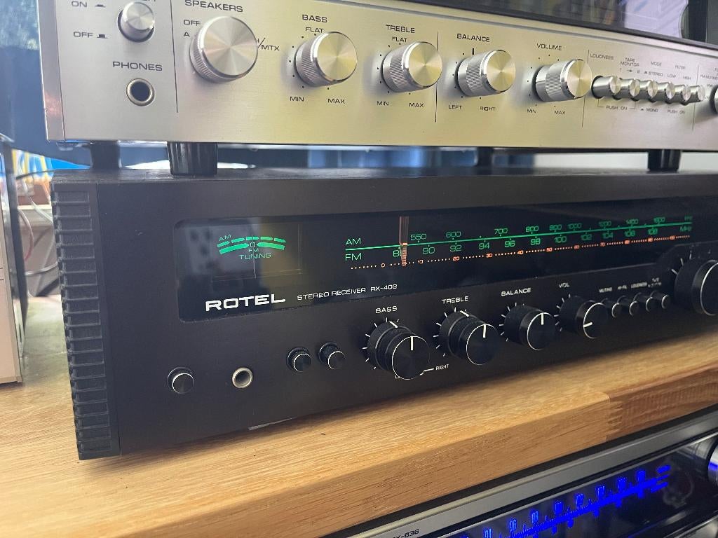 Rotel RX-402 gereviseerde vintage receiver / versterker, Audio, Tv en Foto, Versterkers en Receivers, Overige merken, Refurbished