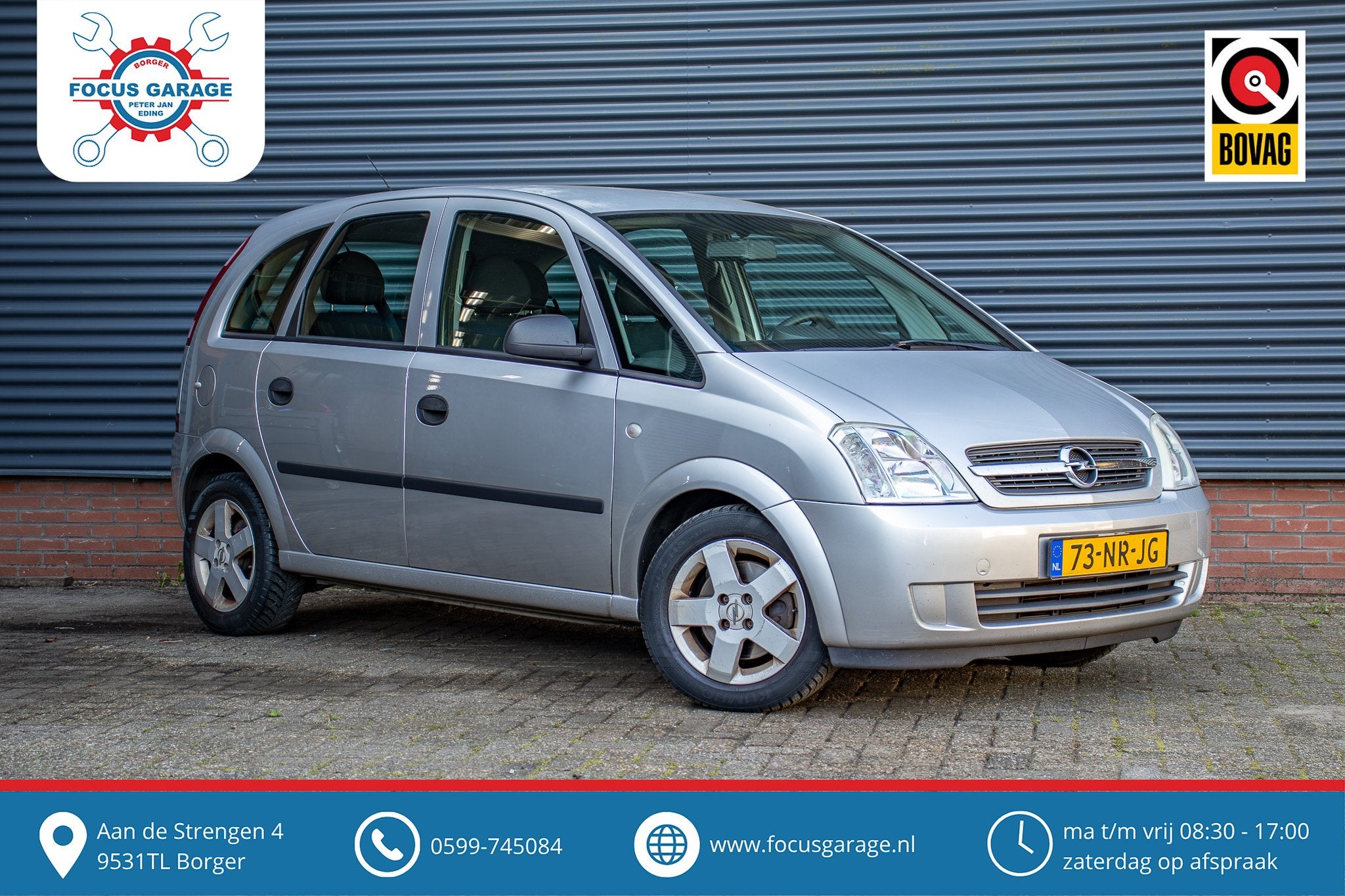 Opel Meriva 1.6-16V Essentia (bj 2004, automaat), Auto's, Opel, Automaat, Gebruikt, Cruise Control, 4 cilinders