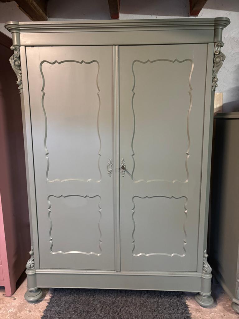 Grenen kast biedermeier meidenkast, Ophalen of Verzenden