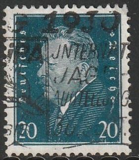 Rijk 1928 415 F Ebert 20p, Gest, Ophalen of Verzenden, Overige periodes, Gestempeld