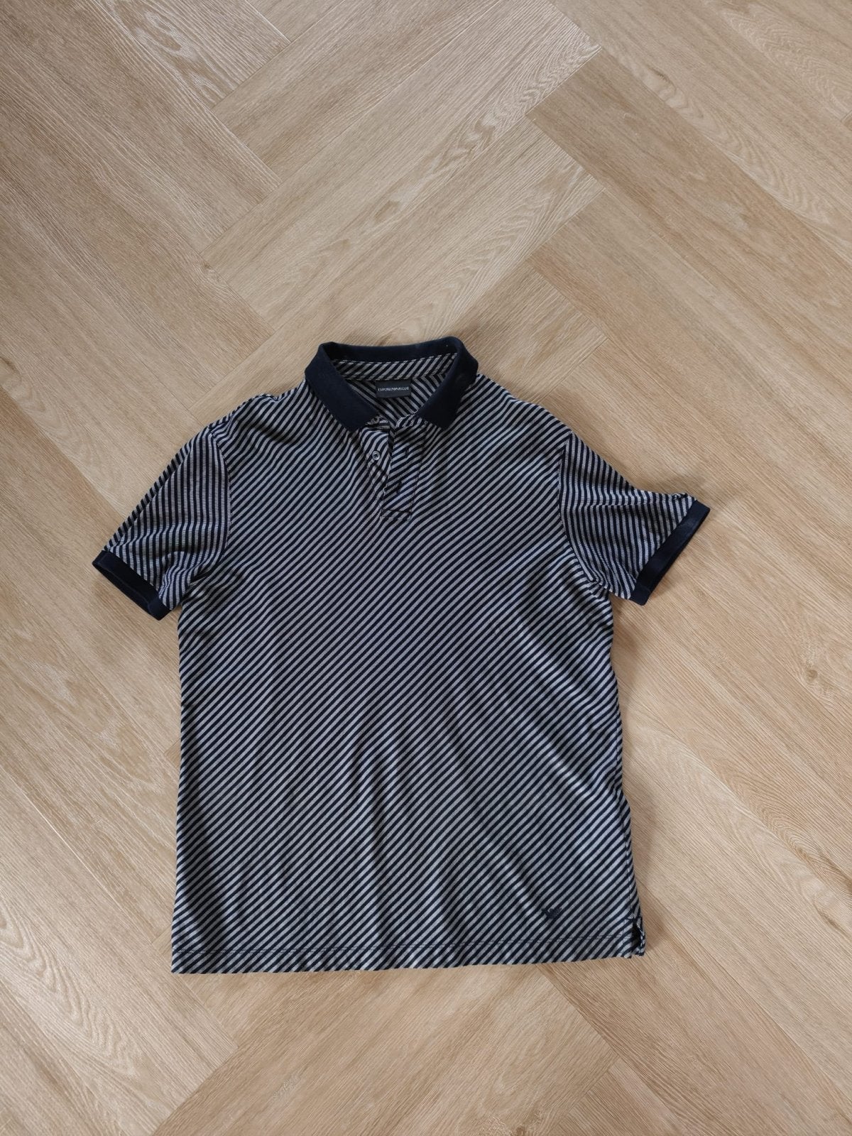 Emporio Armani Polo Shirt - gestreept Orgineel, Kleding | Heren, Verzenden, Gedragen, Blauw, Emporio Armani