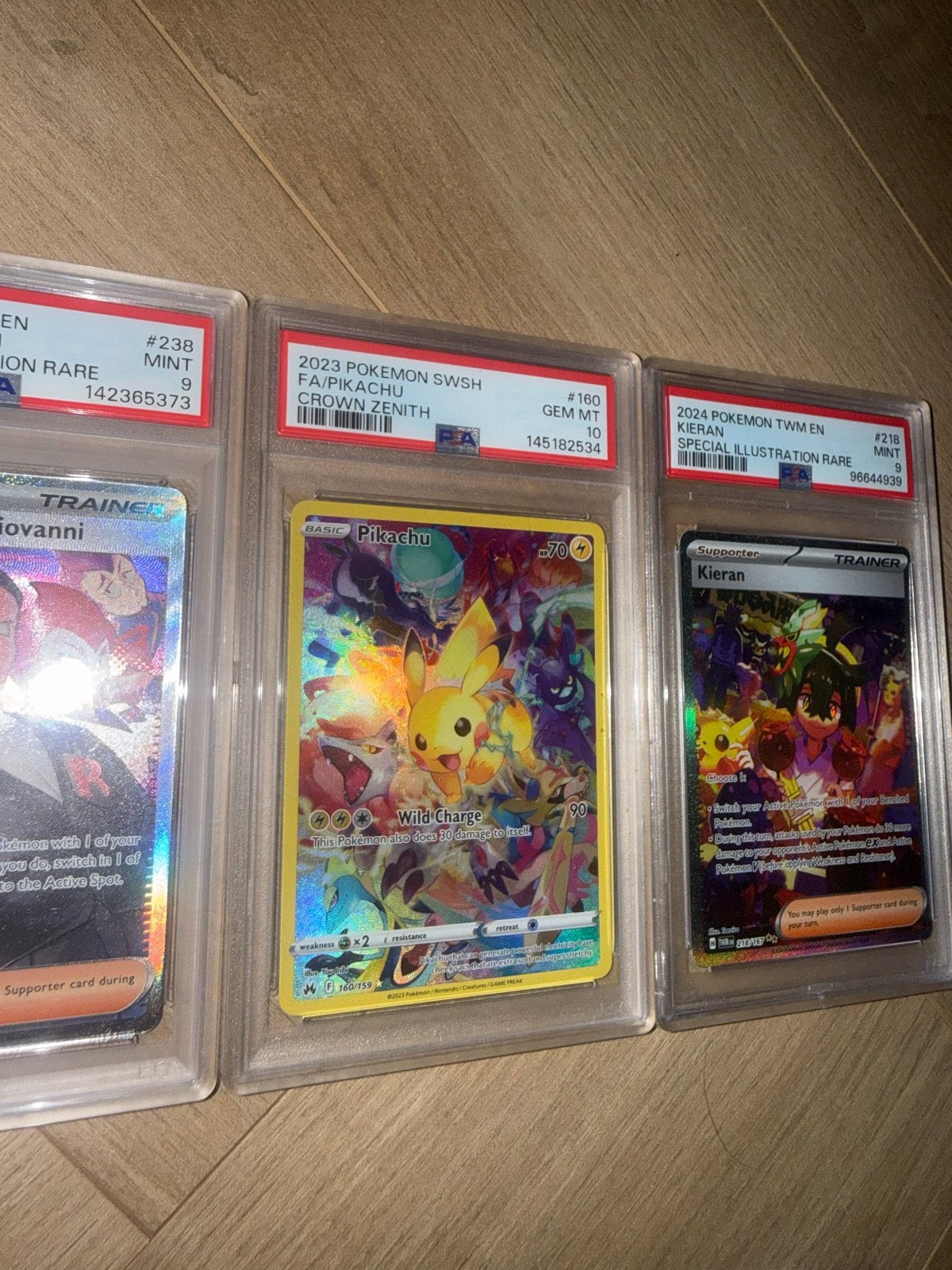 Pikachu Van Gogh + PSA Collectie - Zeldzame Pokémon Kaarten, Ophalen, Zo goed als nieuw, Meerdere kaarten