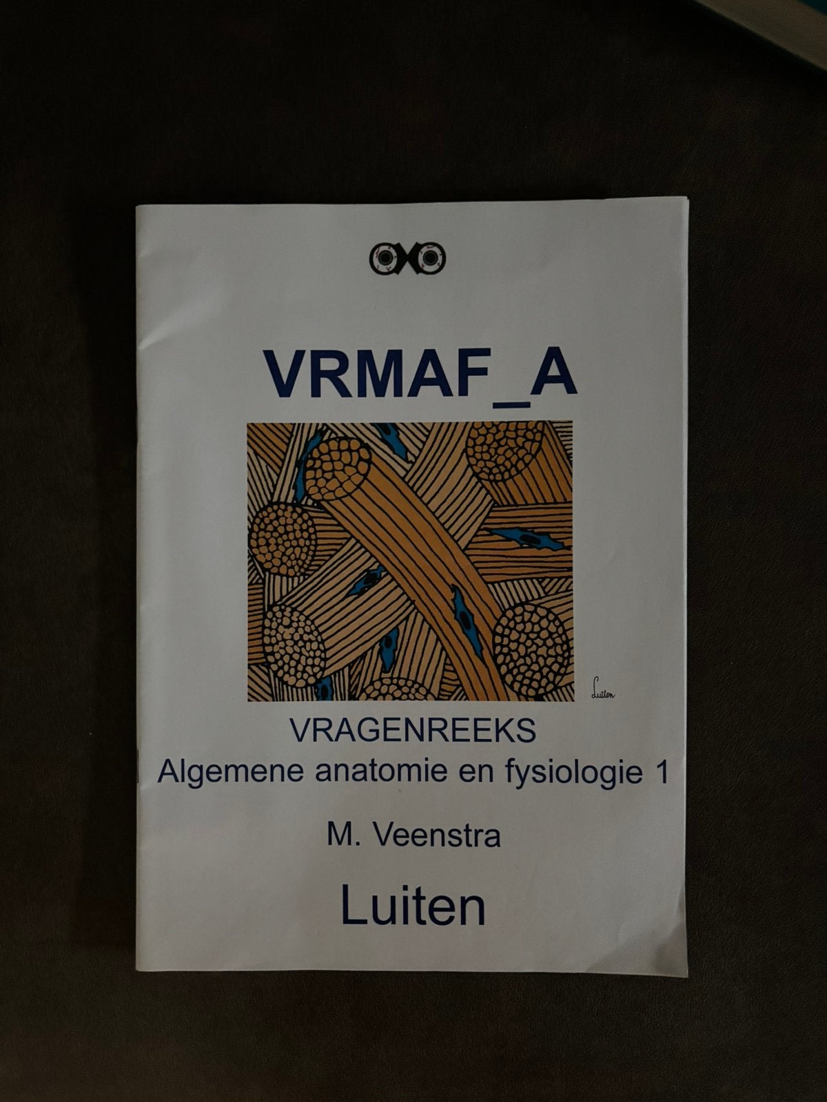 Algemeen anatomie en fysiologie 1 Vragenreeks, Boeken, Ophalen of Verzenden, Zo goed als nieuw, Overige niveaus, Nederlands