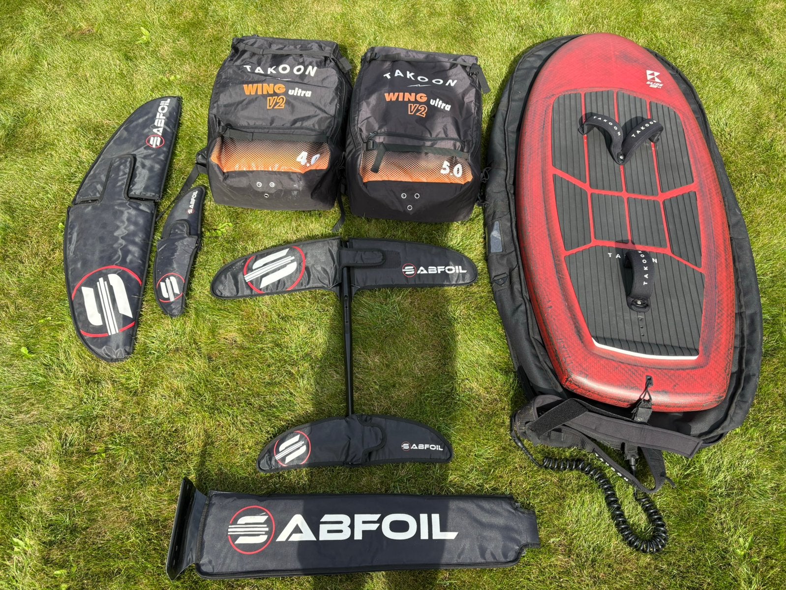 Complete wingfoilset als nieuw, Ophalen, Zo goed als nieuw, Wingsurfset
