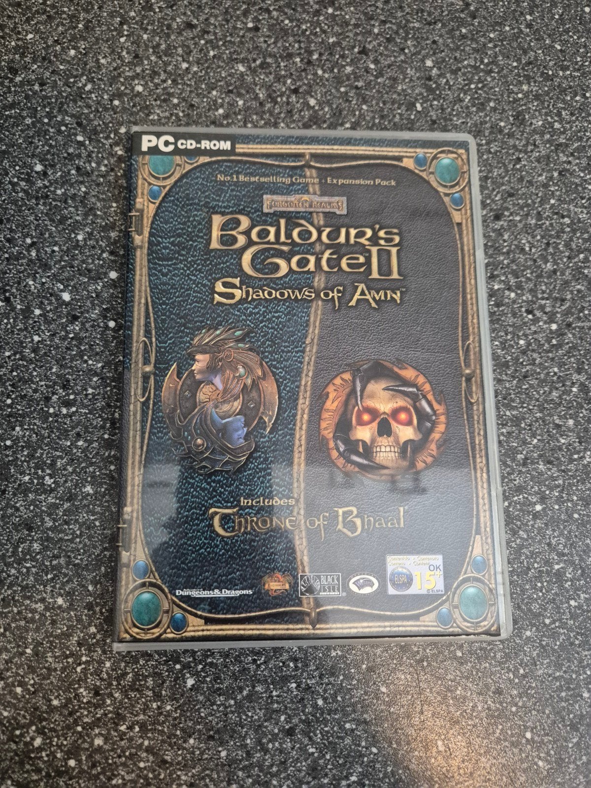Baldur's Gate II: Shadows of Amn & Throne of Bhaal PC CD-ROM, Gebruikt, 1 speler, Ophalen of Verzenden, Role Playing Game (Rpg)