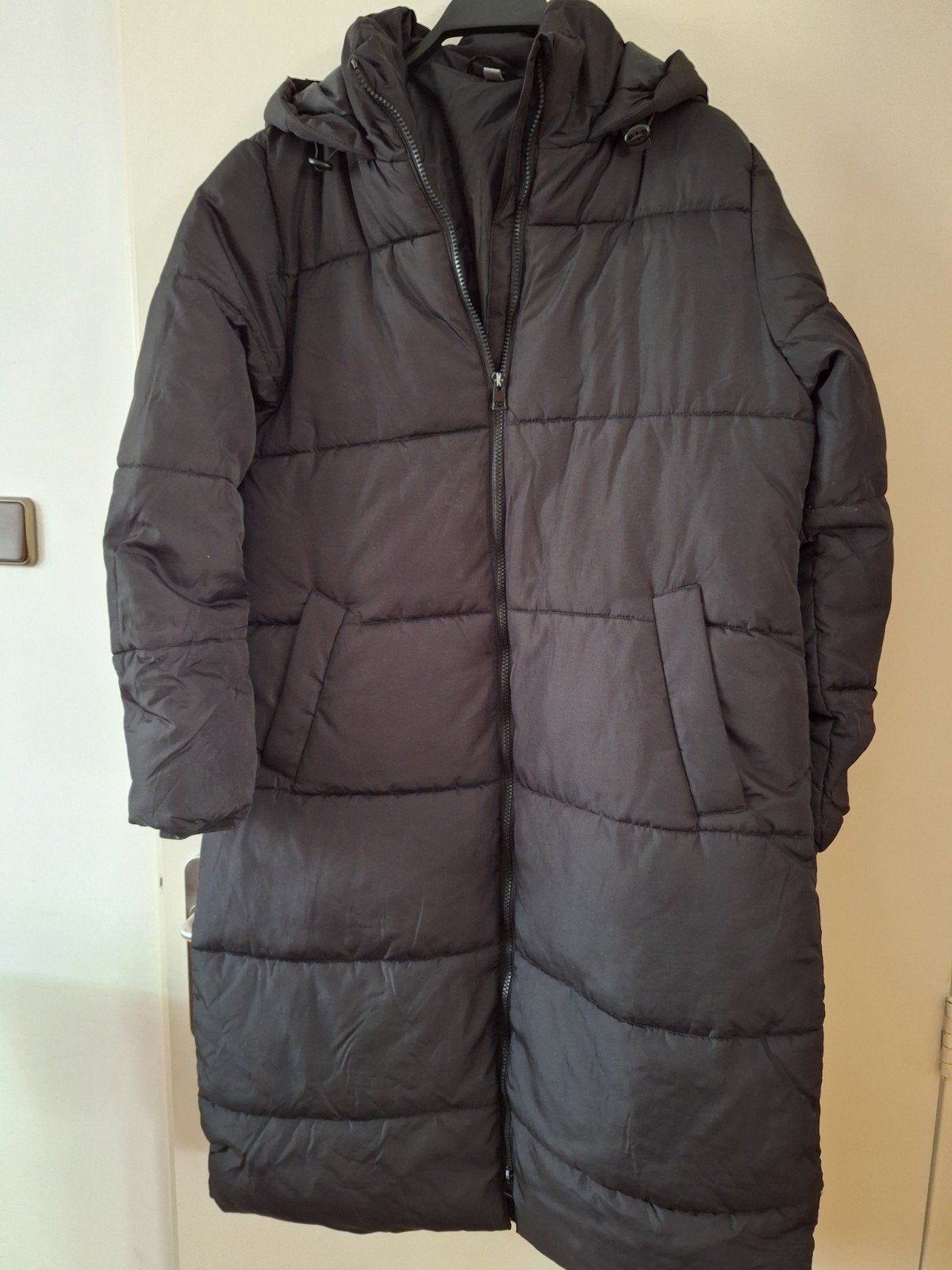 lange dames winterjas maat 40, Maat 38/40 (M), Zeeman, Zwart, Ophalen of Verzenden